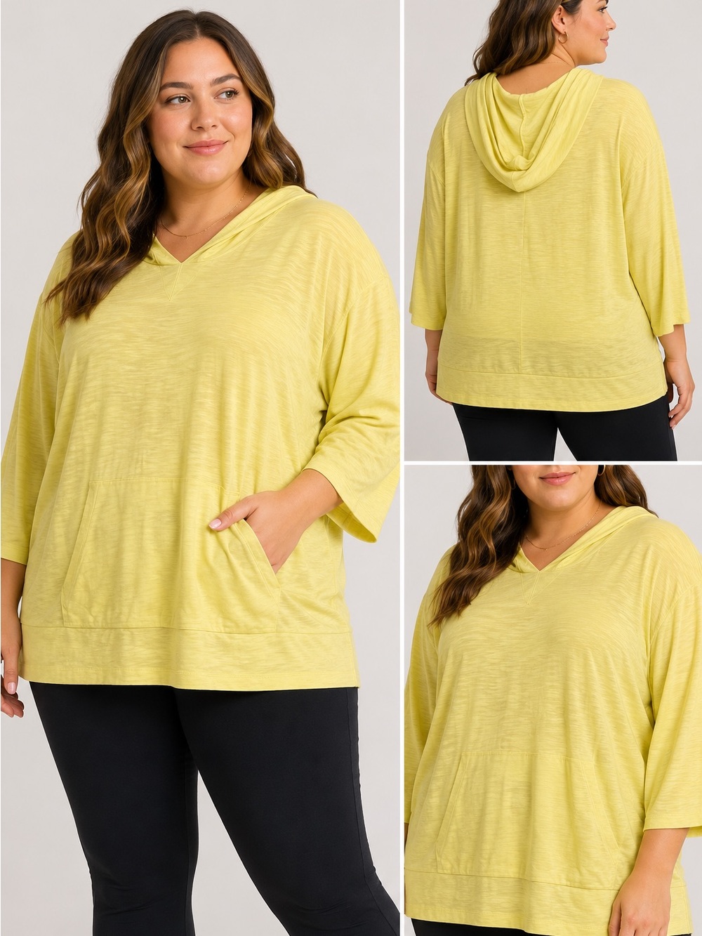 Live Well Yellow Hoodie With Kangaroo Pocket Size 18/20